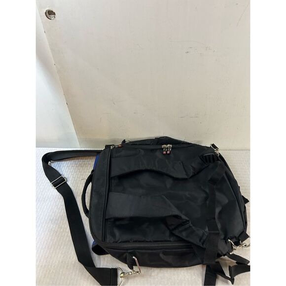 Swiss+Tech Messenger Backpack Bag Blue/Blk 16x18" - Picture 7 of 10